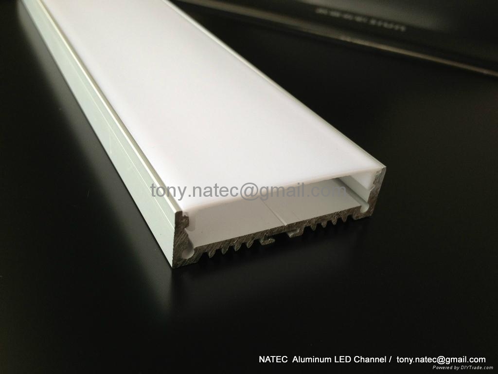 aluminum channel with frosted diffuser, flat surface led profile