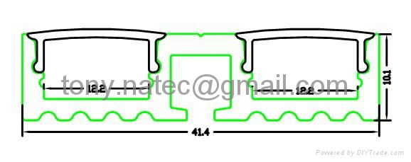 Surface mounting 10mm led profile, linear LED profile with frosted cover 5