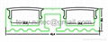 Surface mounting 10mm led profile, linear LED profile with frosted cover 5