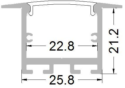 Aluminum LED profile with spring bracket 2