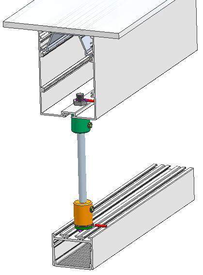 Power Supension System,suspension mounted Aluminum profile,,suspended wires  3