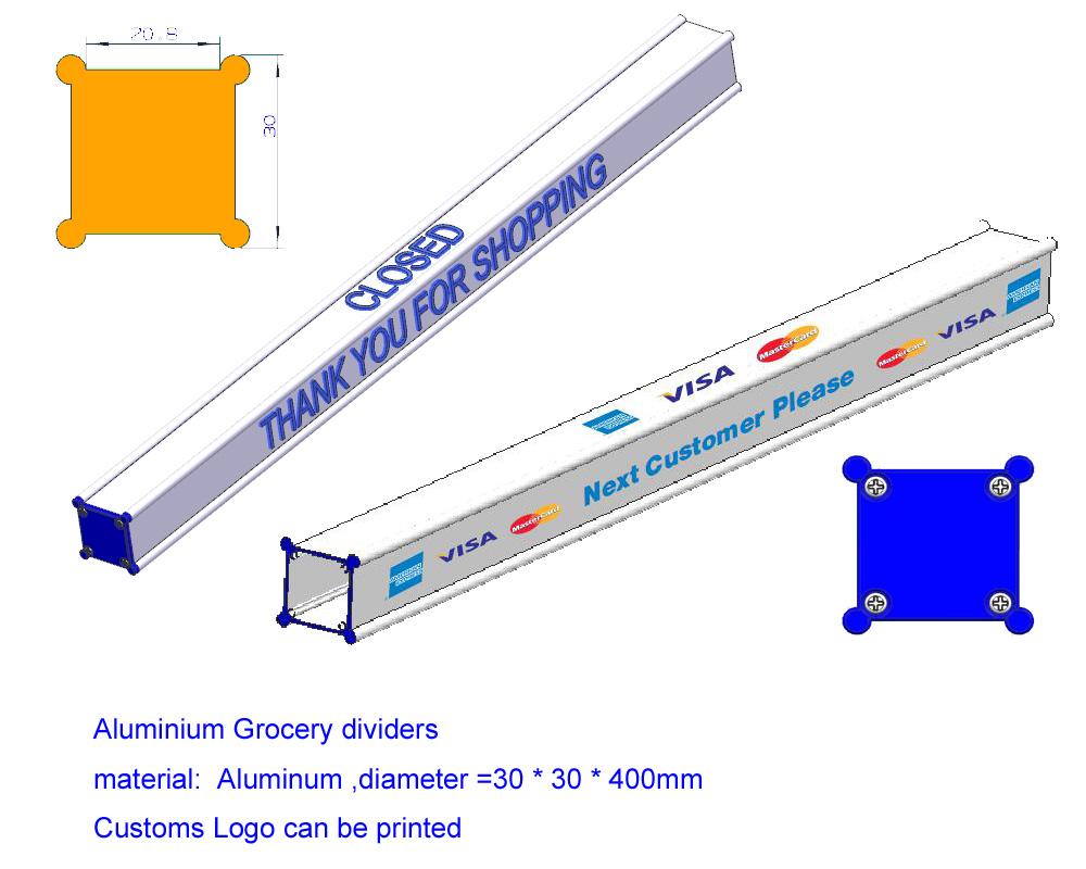 Grocery Lane Dividers;cashier lane divider;Checkout Dividers