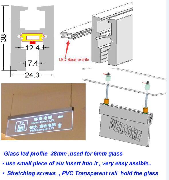 aluminum led edge lit profile     5