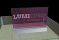 Acrylic LED Edge Lit Sign with Laser Engraving Logo, Acrylic Light Up Sign Desk      5