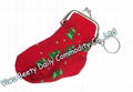 Sock Coin Purse Bag With Key Ring Christmas Tree