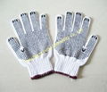 Pvc Dotted Cotton Knitted Safety Working Gloves 2