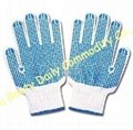 Pvc Dotted Cotton Knitted Safety Working Gloves 5