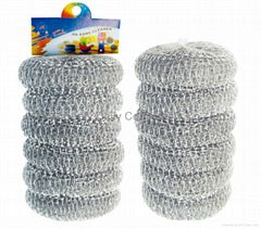 6PK Galvanized Mesh Scourer In Mesh Bag