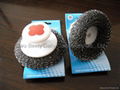 1PK Mesh Scourer With Handle In Card Sleeve