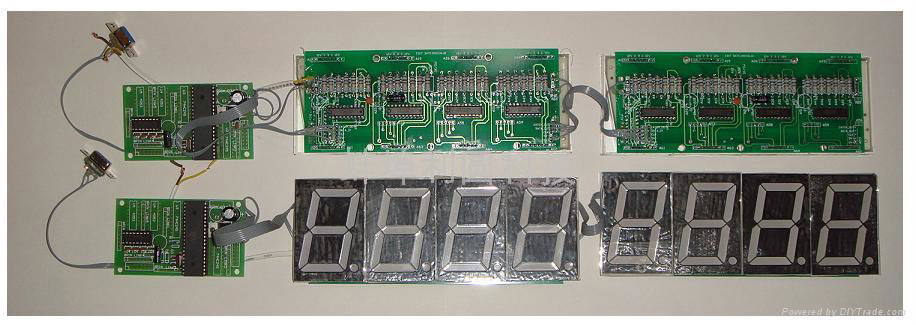 RS232串口控制LED数码管电子显示系统