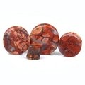 Natural double flared stone plugs