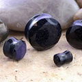 Faceted Cut Double Flare Stone Plugs 4
