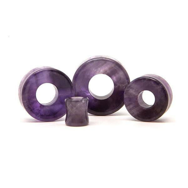 Organic Stone double flared Ear Tunnel plugs 2