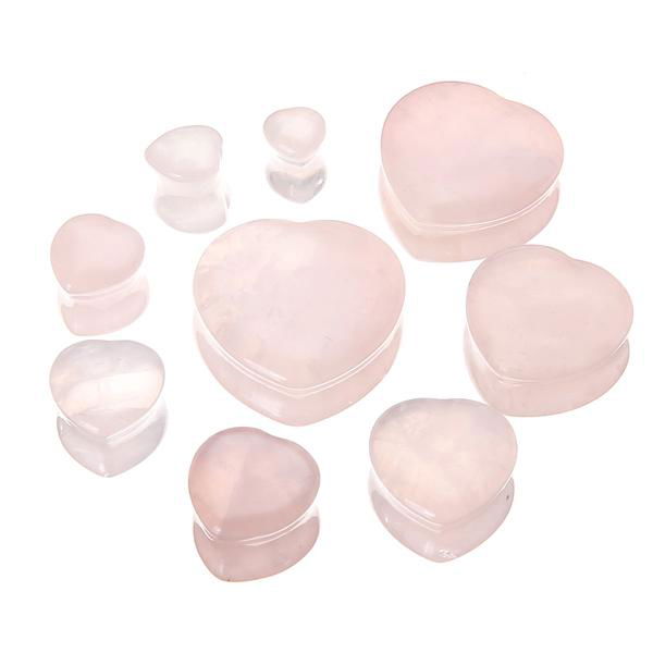 Organic Stone Heart Shaped Ear Plugs Body Jewelry 4