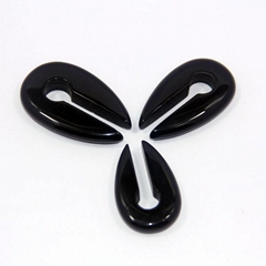 Organic Teardrop Keyhole Stone Ear Weights