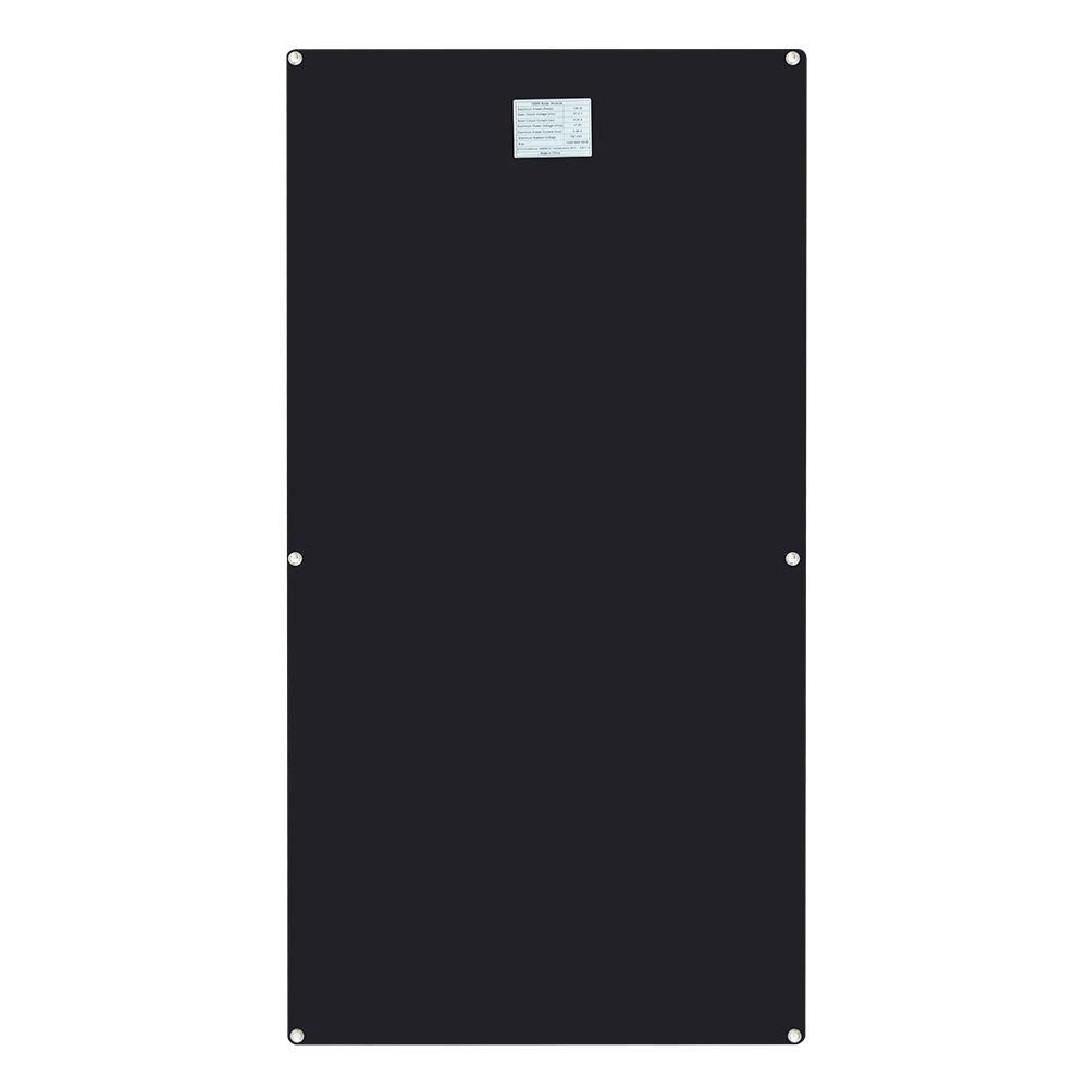 100W 17.6V Semi-Flexible Solar Panel All Black For Outdoor 3