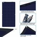 100W 17.6V Semi-Flexible Solar Panel All Black For Outdoor 6