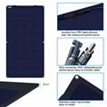 100W 17.6V Semi-Flexible Solar Panel All Black For Outdoor 7