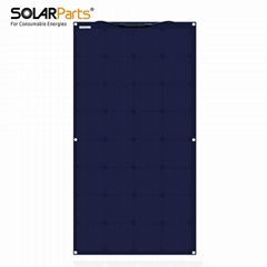 100W 17.6V Semi-Flexible Solar Panel All Black For Outdoor