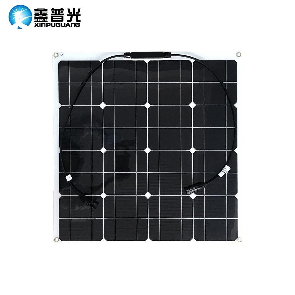 16V 50W Monocrystalline Flexible Solar Panel 545x535x3mm Smooth PET White Backpl
