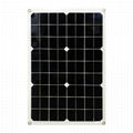 18V 20W Mono Semi-Flexible Solar Panel 420x280x3 With Crocodile Clamp+Cigarette