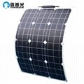  18V50w Mono flexible solar panel 680*550*2mm for boat RVs caravan