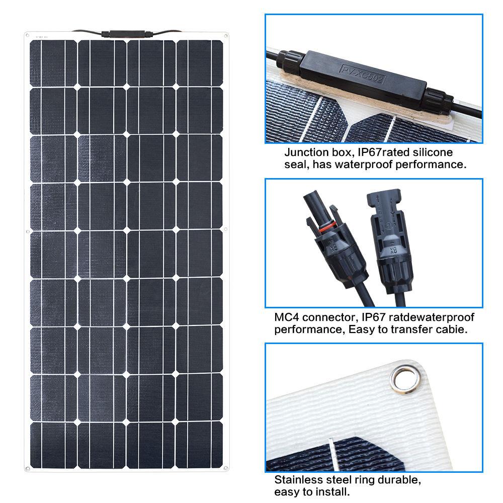 100w 36V l high efficiency mono flexible solar panel 1200*540*2mm  2