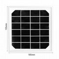 6V4W Monocrystalline Cell Rigid Solar Panel With Aluminum frame 185*195*17MM  3