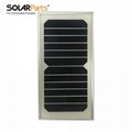 6V6W Monocrystalline Cell Rigid Solar Panel With Aluminum frame 320*160*25MM 