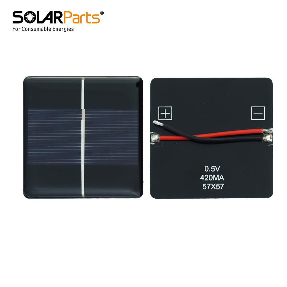 0.5V420mA Epoxy Resin Solar Panel 57x57x3mm 3