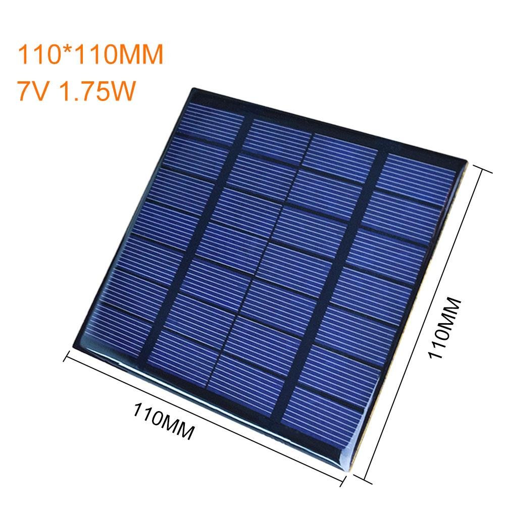 7V 1.75W Epoxy Resin Solar Panel 111*111*3mm 3