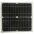 18V / 10W 290 * 275 * 17mm Monocrystalline Glass Solar Panel 