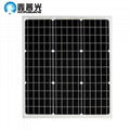 18V 50W 625*505*25mm Monocrystalline Glass Solar Panel Connected YN007 Junction 