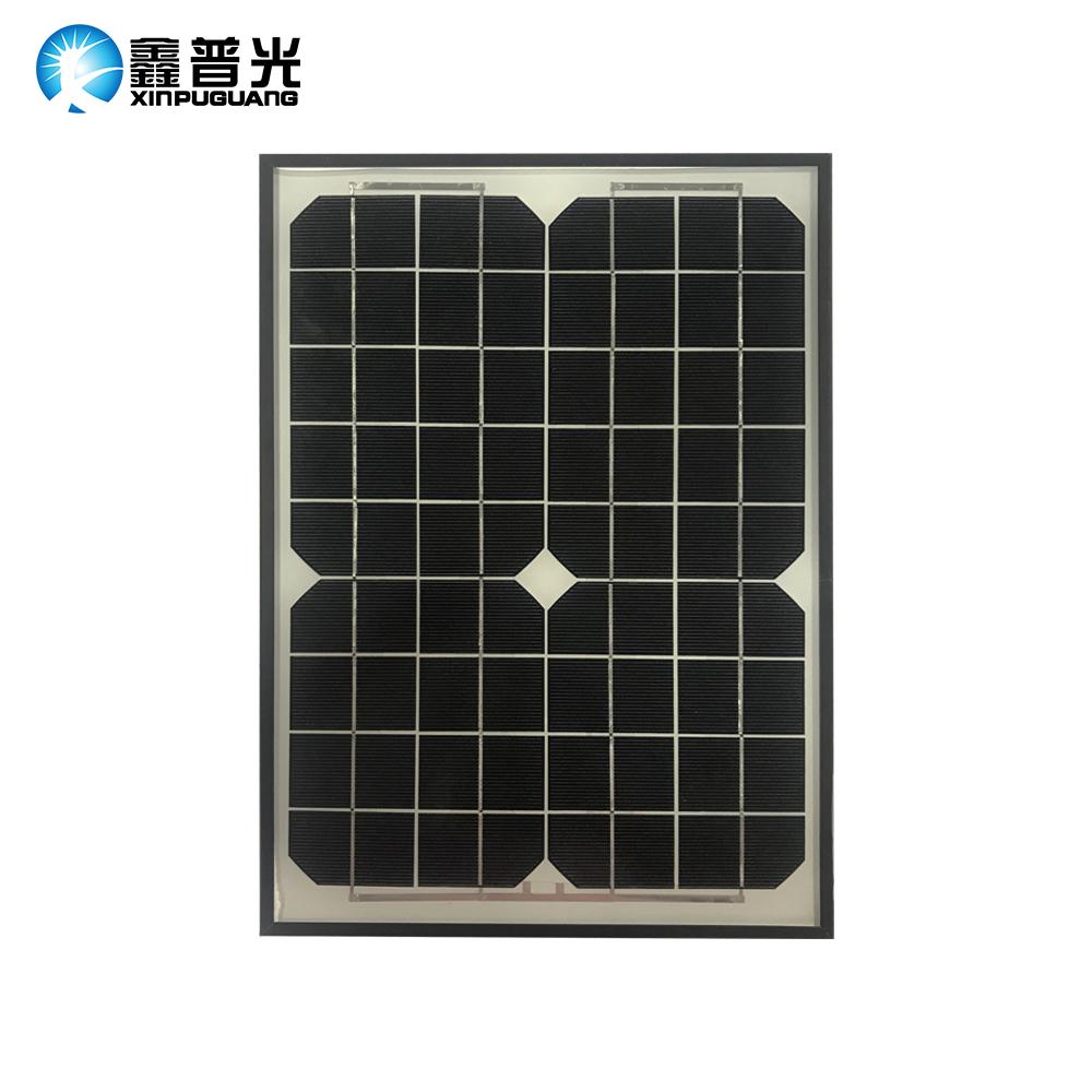 18V/10W332*237*18mm Monocrystalline Tempered Glass Solar Panel 