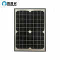 18V/10W332*237*18mm Monocrystalline Tempered Glass Solar Panel  1