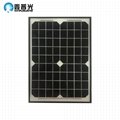 18V/10W332*237*18mm Monocrystalline Tempered Glass Solar Panel 