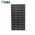  80W/16.5V 970*530*25m Mono Tempered Glass Solar Panel Black Corner Protection 