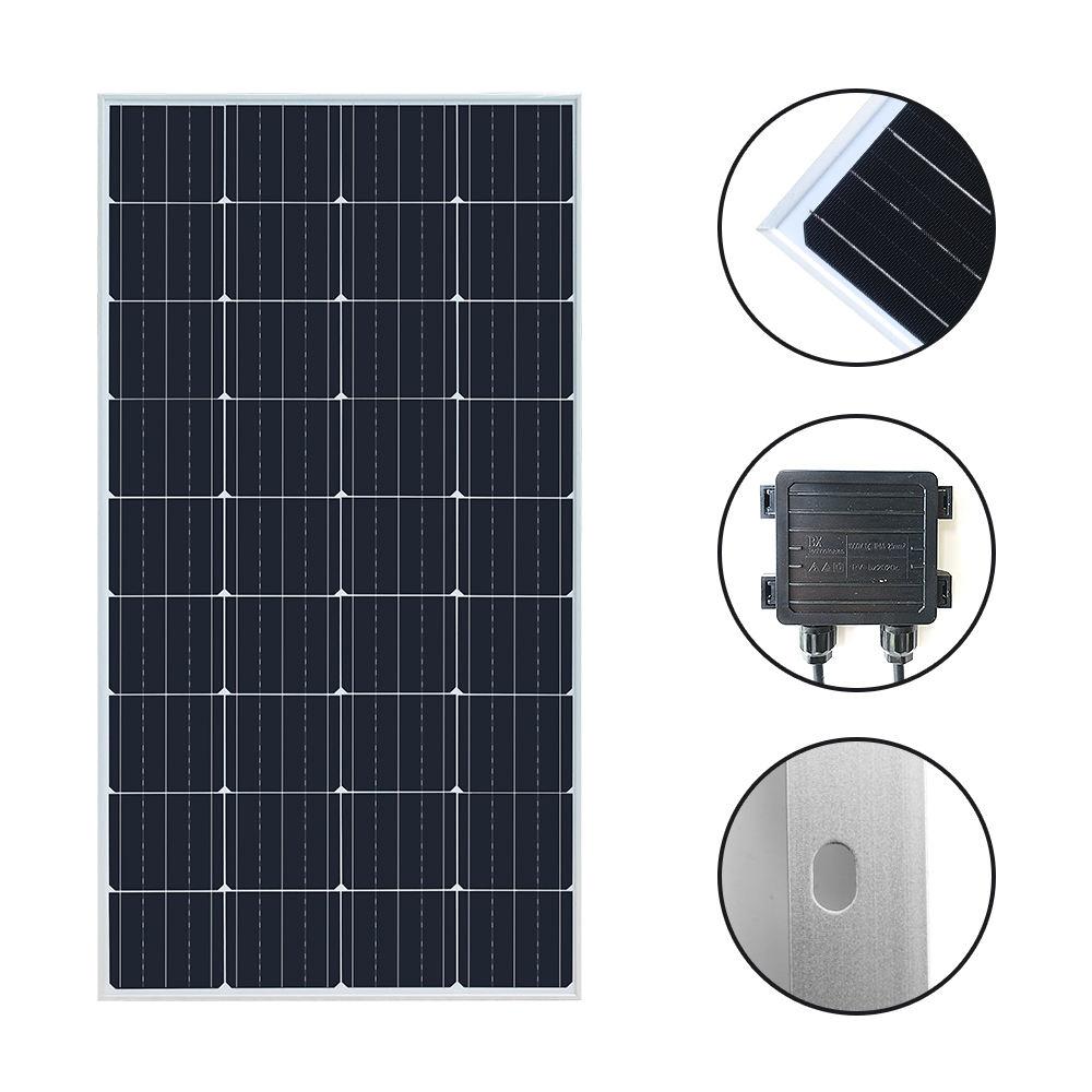  18V150W 1310*660*30mm Mono Tempered Glass Solar Panel With 0.9 Meter Wire 2