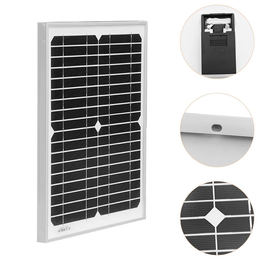 18V10W 325*280*17mm Mono Tempered Glass Solar Panel With  controller + DC cable 2