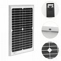 18V10W 325*280*17mm Mono Tempered Glass Solar Panel With  controller + DC cable