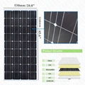 180W 18V1160x530*3MM MonoTempered Glass Solar Panel With Junction Box And Cable 