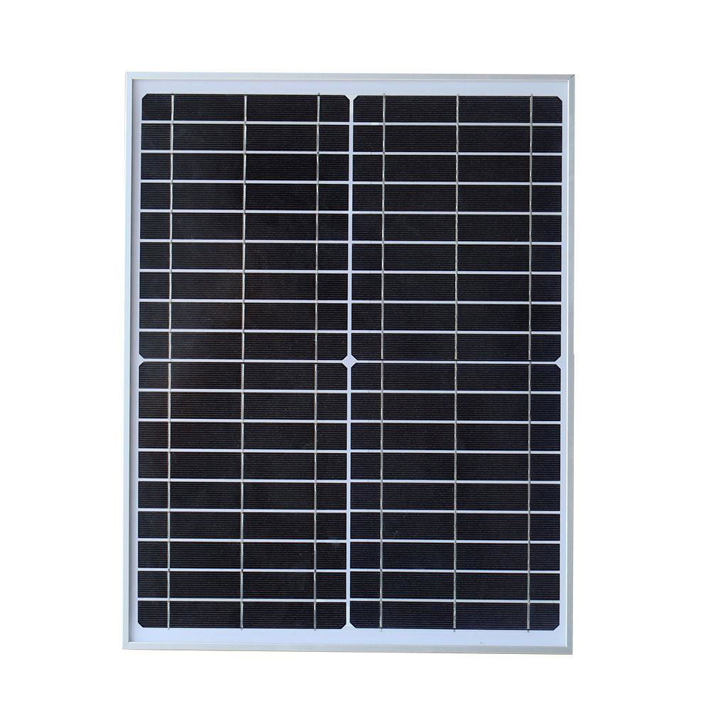 18V 20W 410x32x17mm Mono Tempered Glass Solar Panel White Backsheet 