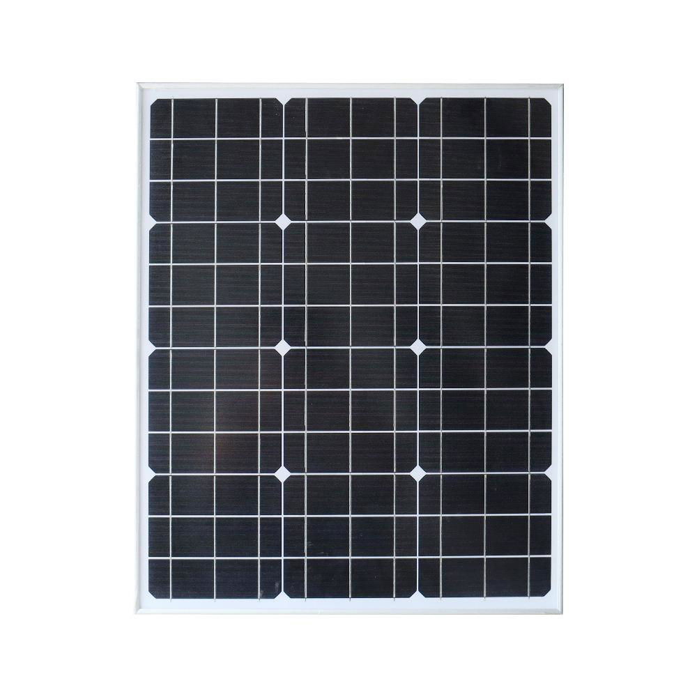 18V 50W 625x505x25MM Mono Tempered Glass Solar Panel 50cm Wire Connected