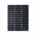 18V 50W 625x505x25MM Mono Tempered Glass Solar Panel 50cm Wire Connected 1