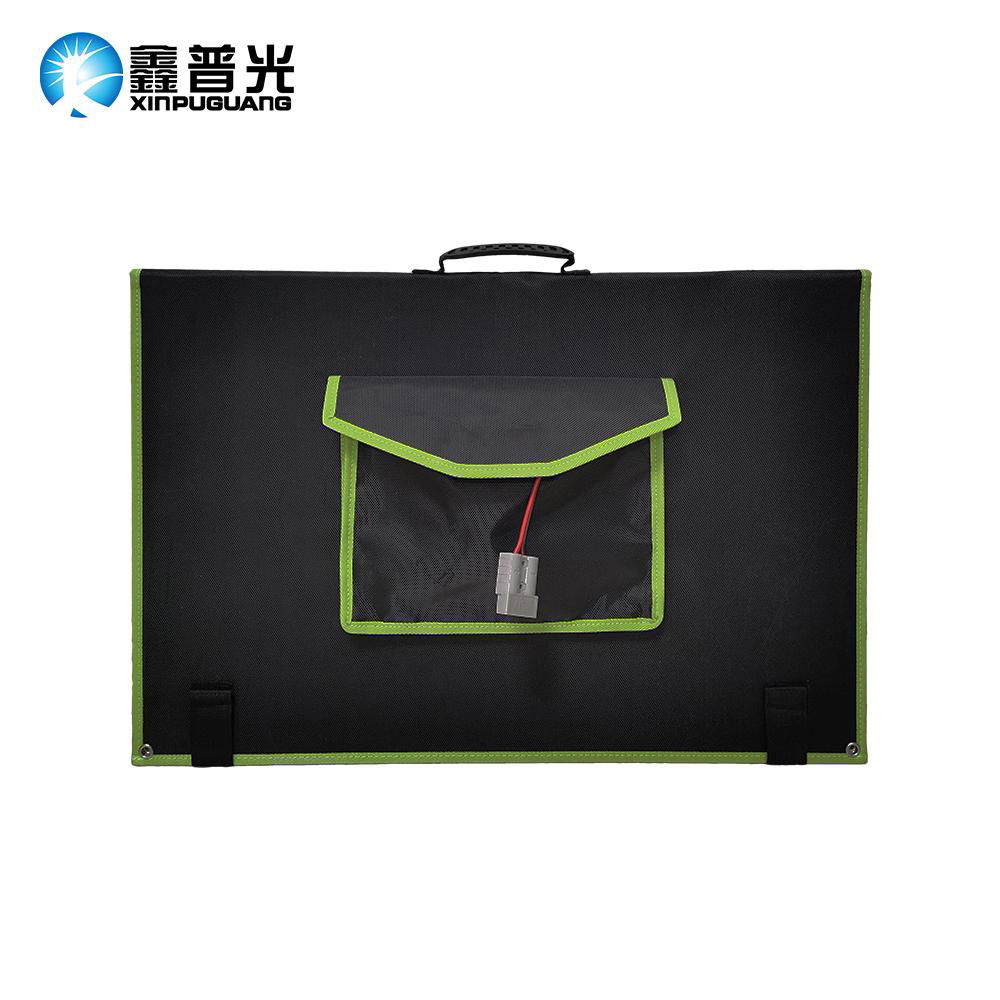 20V 100W 660x440x2.5mm Mono Solar Panel Folding Bag  Connected Connector 0.2m 2