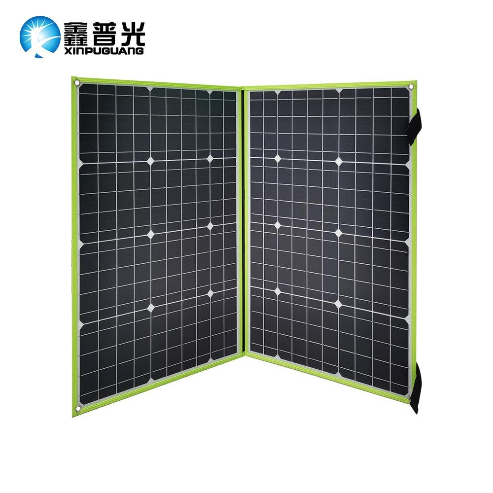 20V 100W 660x440x2.5mm Mono Solar Panel Folding Bag  Connected Connector 0.2m