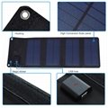 5V 7W 195*115*0.3mm foldable Mono Solar Panel USB Charger portable 4