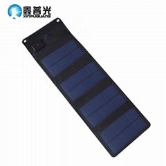 5V 7W 165*500mm Solar Mobile Phone Charger Black Waterproof Solar Portable 