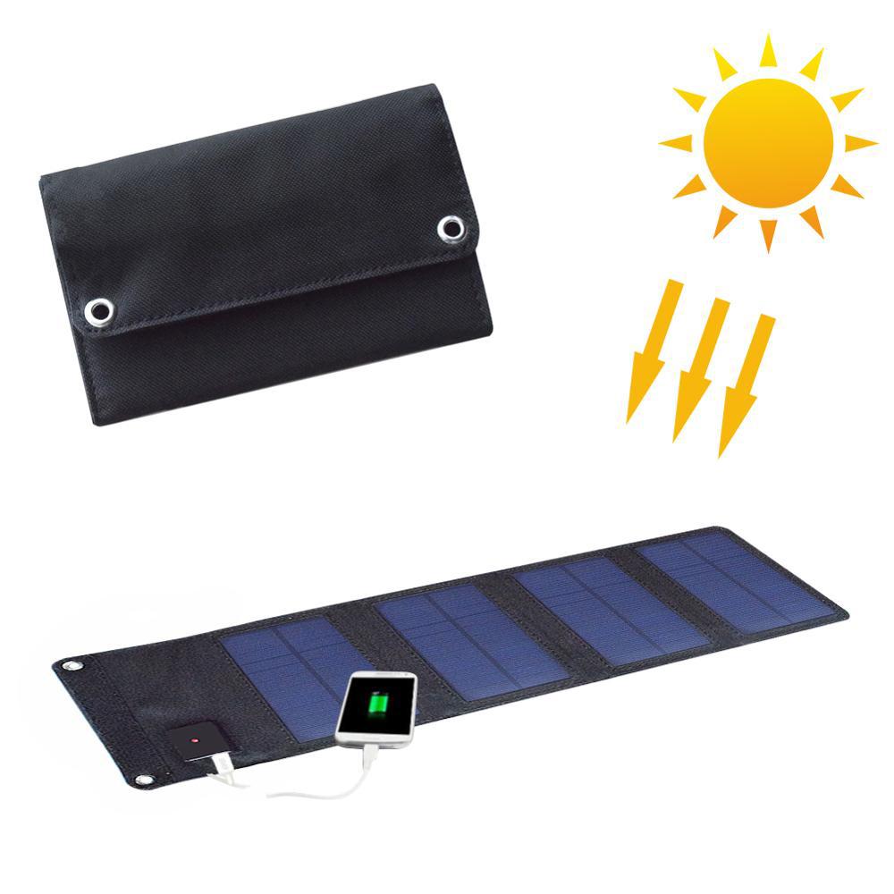 5V 7W 165*500mm Solar Mobile Phone Charger Black Waterproof Solar Portable  5