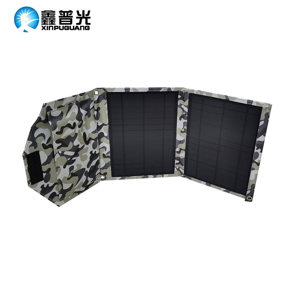 7v14w 290X195X3mm 2 Fold Solar Panel Folding Bag With Dual USB 